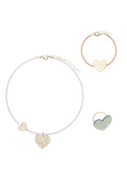 Mimi & Lula Mimi & Lula  Heart jewellery set