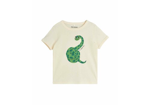 Mini Rodini Mini Rodini Snake sp ss tee Offwhite
