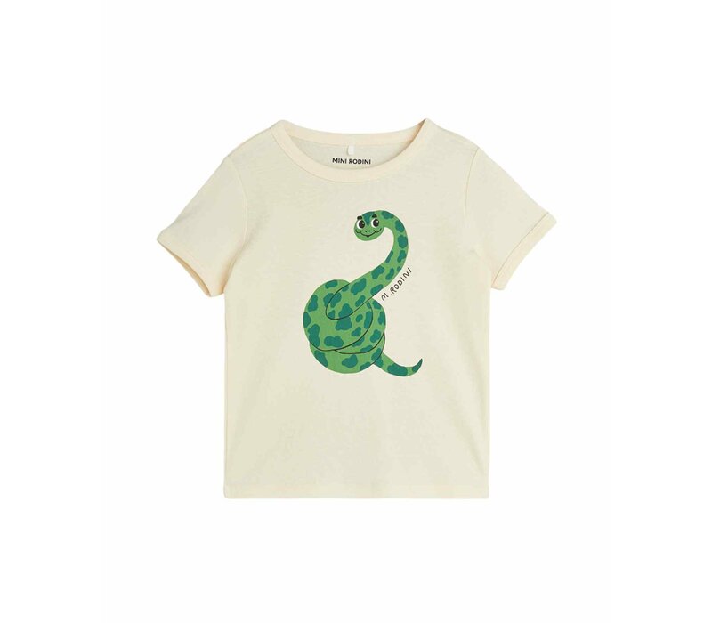 Mini Rodini Snake sp ss tee Offwhite