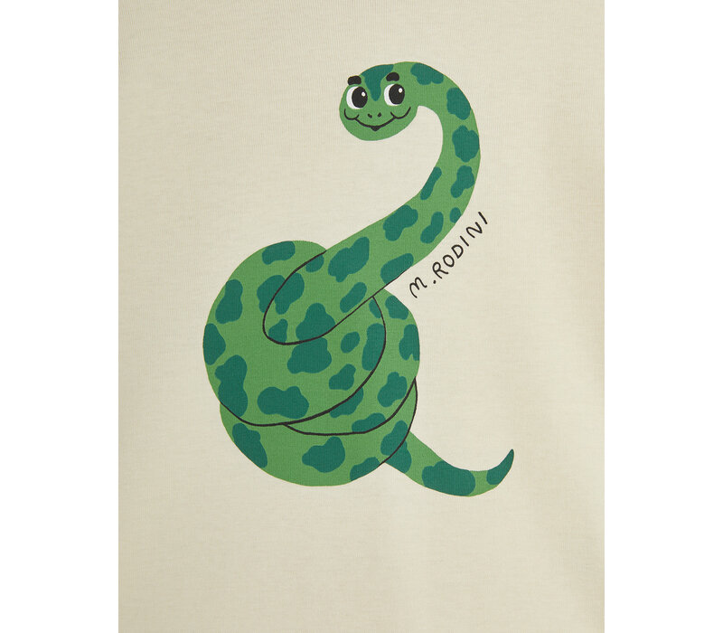 Mini Rodini Snake sp ss tee Offwhite