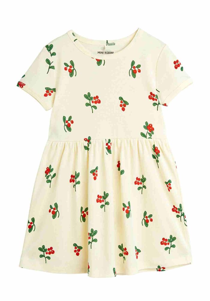 Mini Rodini Lingonberries aop ss dress Offwhite