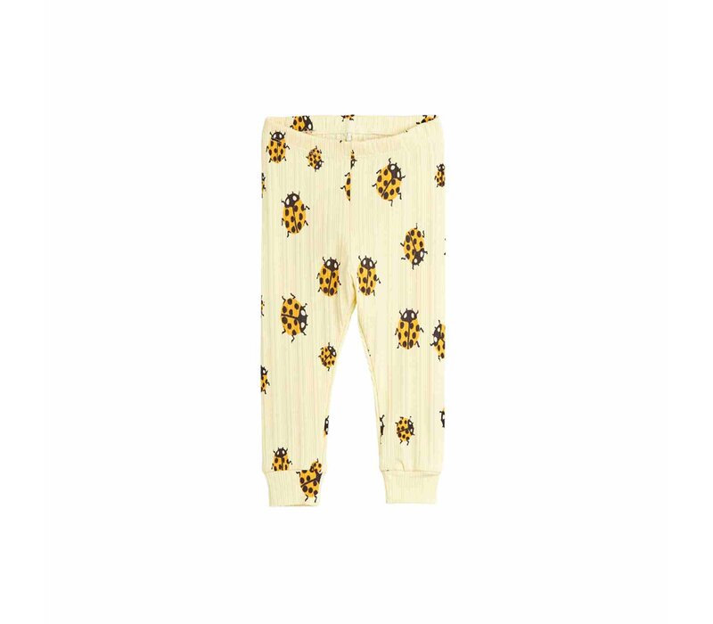 Mini Rodini Ladybugs aop leggings Yellow