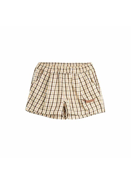 Mini Rodini Mini Rodini Gingham yd woven shorts Beige