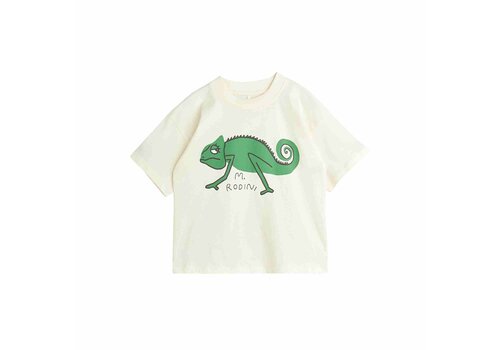 Mini Rodini Mini Rodini Lizard sp ss tee Offwhite