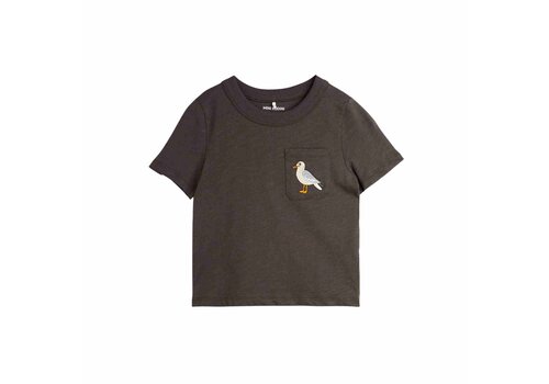 Mini Rodini Mini Rodini Seagull emb ss tee Black