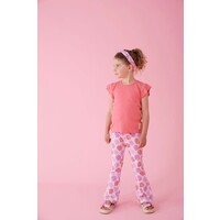 Jubel Flared broek AOP - Picknick Perfect Koraal
