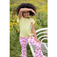 Jubel Flared broek AOP - Picknick Perfect Koraal