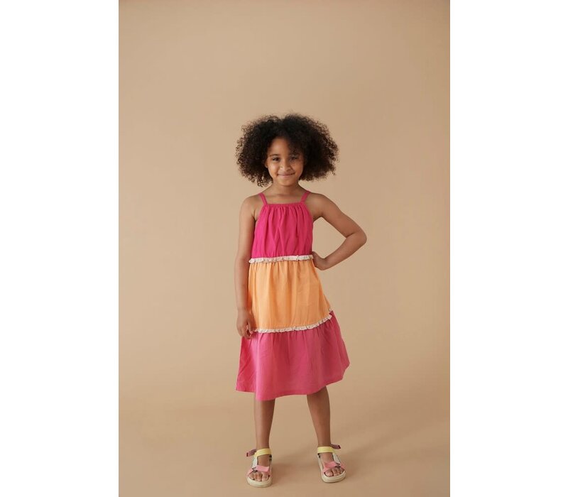 Jubel Jurk voile - Samba Shake Fuchsia