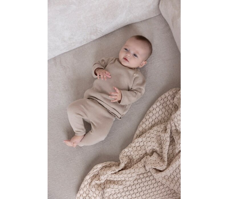 Feetje Broek gebreid - Essential Knits Taupe