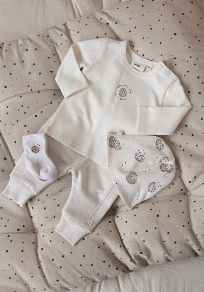 Feetje Broek rib - Cute Cookie Offwhite