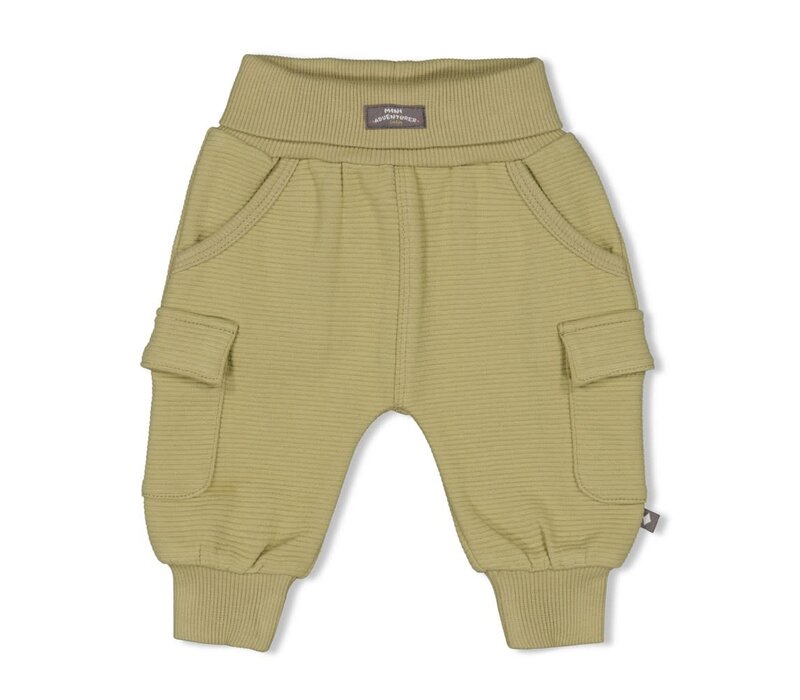 Feetje Broek rib - Mini Adventurer Olijf