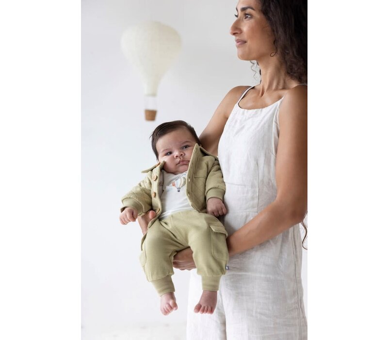 Feetje Broek rib - Mini Adventurer Olijf