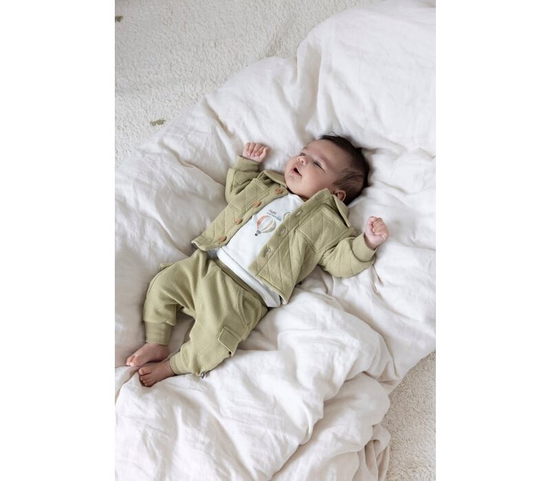 Feetje Broek rib - Mini Adventurer Olijf