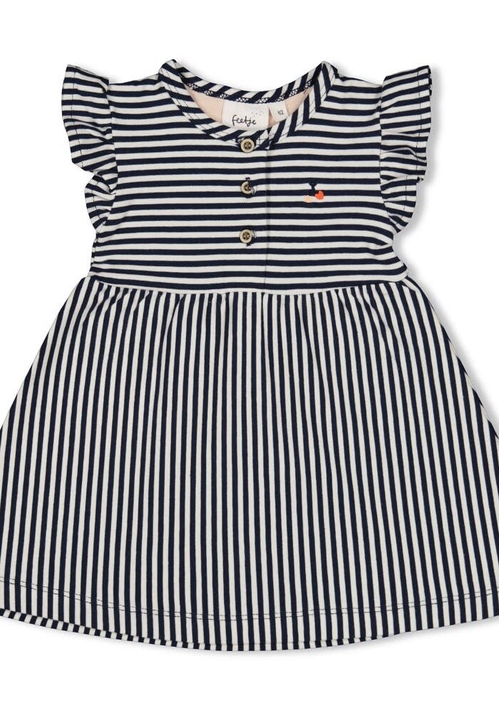 Feetje Jurk streep - Mon Cheri Marine