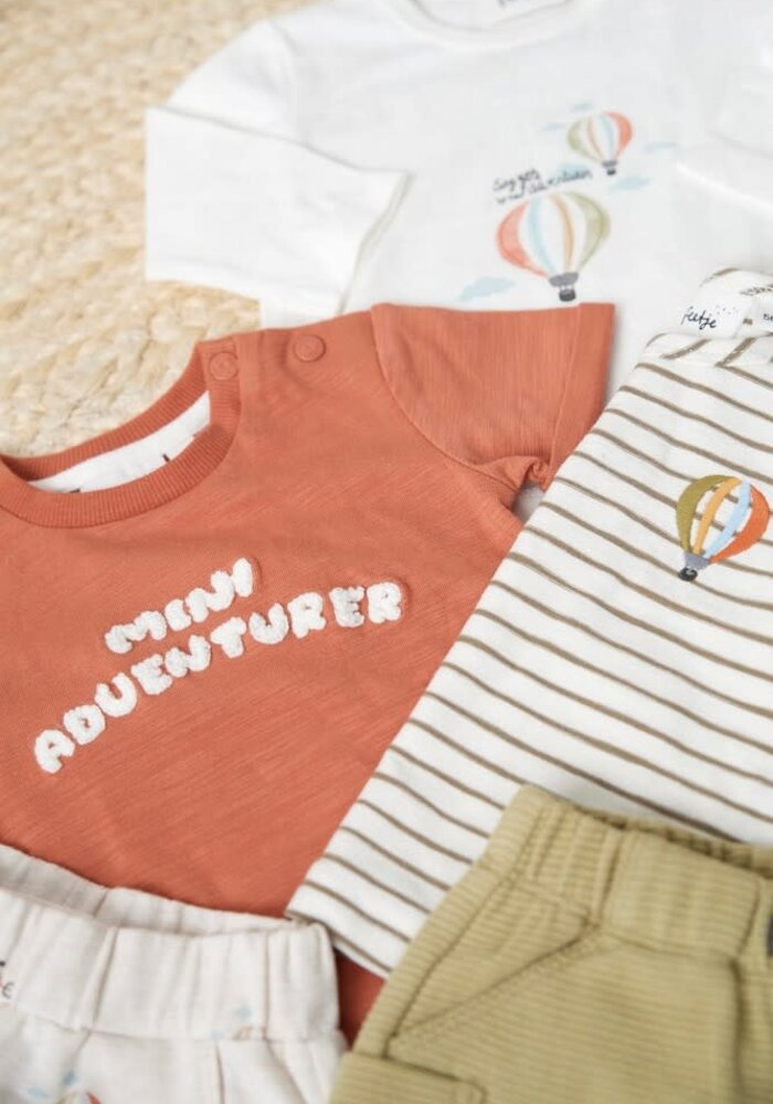 Feetje T-shirt - Mini Adventurer Brique