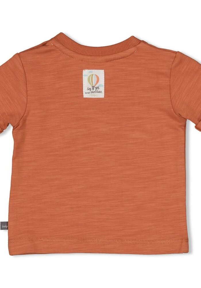 Feetje T-shirt - Mini Adventurer Brique
