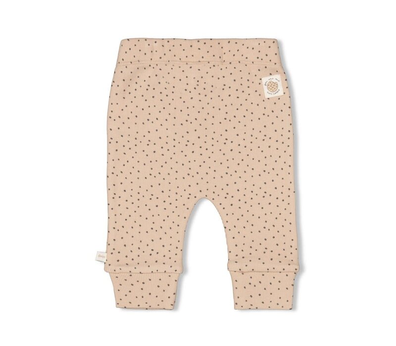 Feetje Broek AOP rib - Cute Cookie Zand