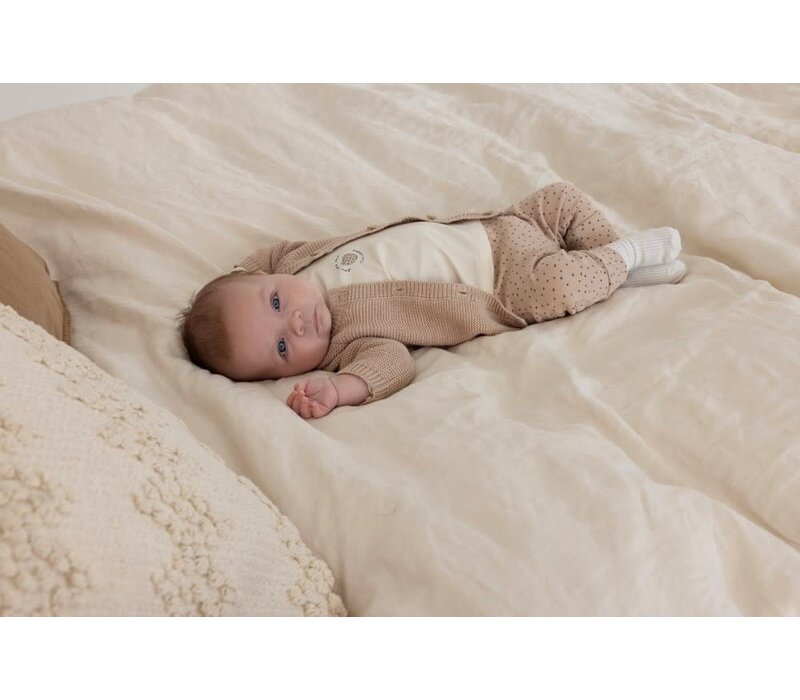 Feetje Broek AOP rib - Cute Cookie Zand
