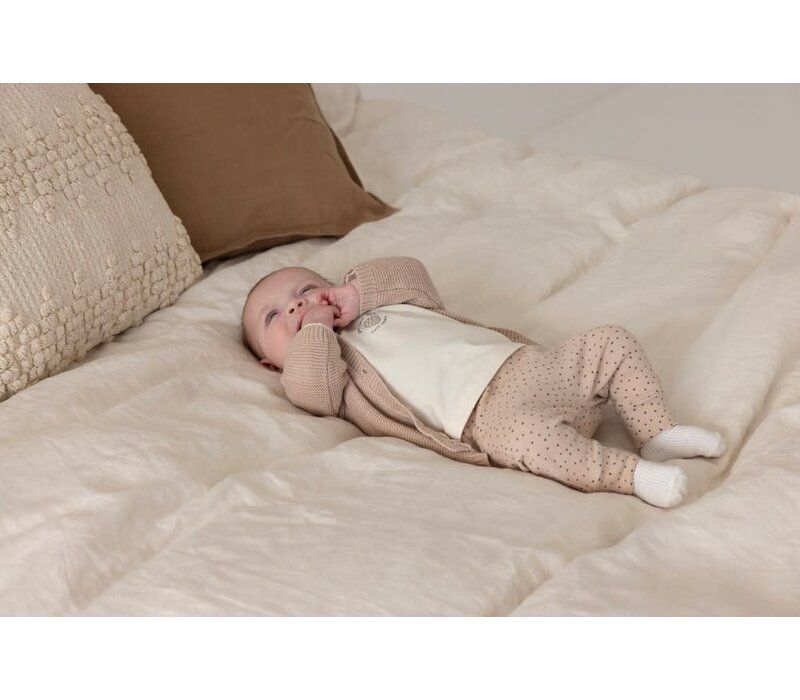 Feetje Broek AOP rib - Cute Cookie Zand