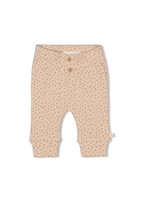 Feetje Feetje Broek AOP rib - Cute Cookie Zand