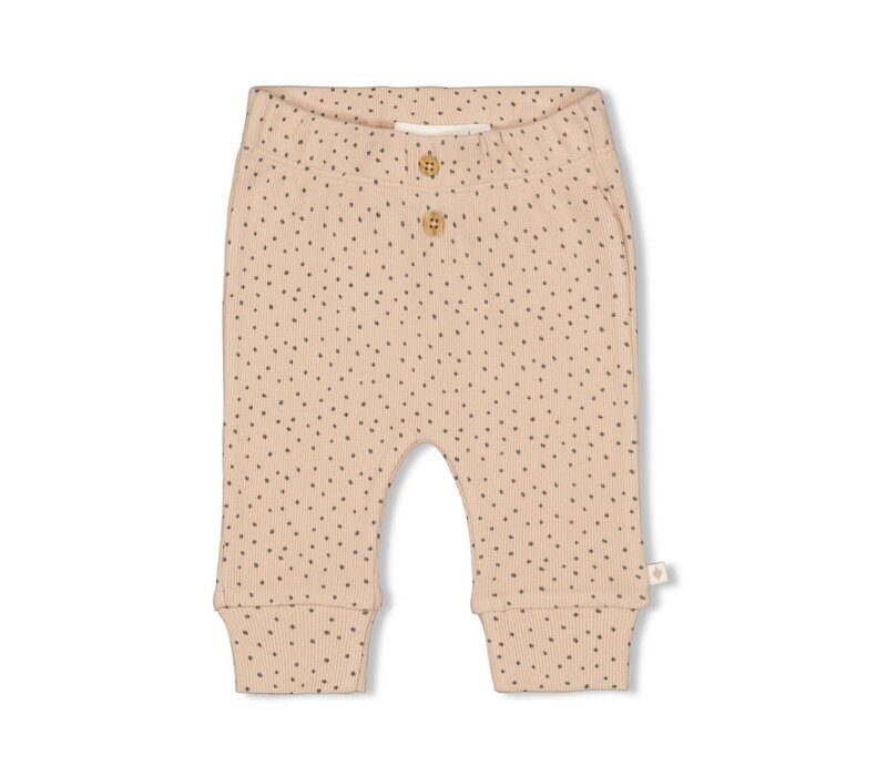Feetje Broek AOP rib - Cute Cookie Zand