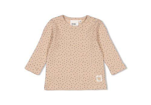 Feetje Feetje Longsleeve AOP rib - Cute Cookie Zand