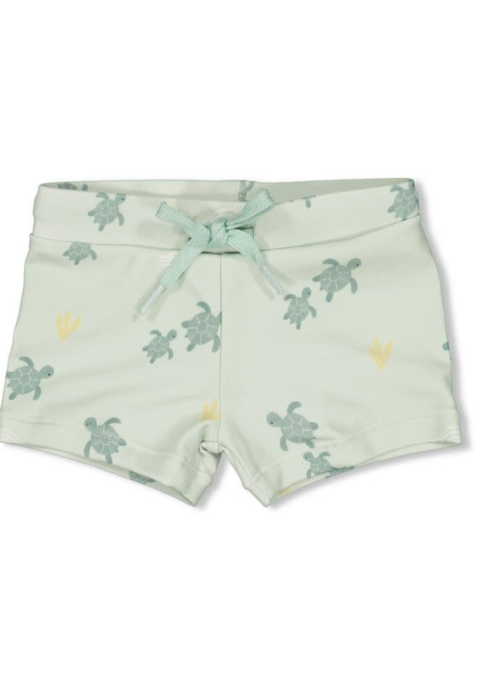 Feetje Zwembroekje AOP - Turtelly Cool Mint