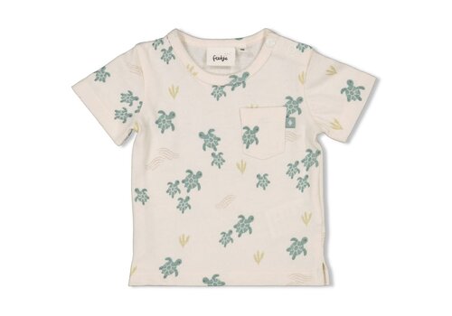 Feetje Feetje T-shirt AOP - Turtelly Cool Offwhite