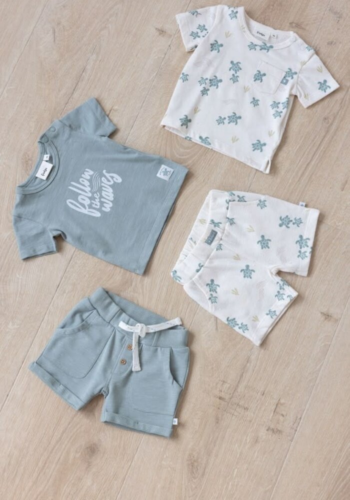 Feetje T-shirt AOP - Turtelly Cool Offwhite