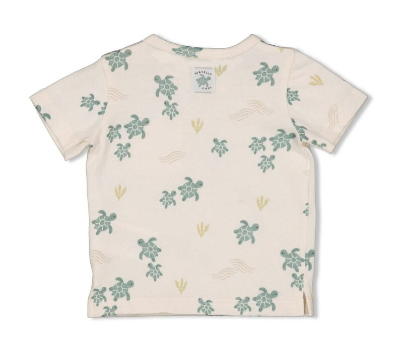 Feetje T-shirt AOP - Turtelly Cool Offwhite