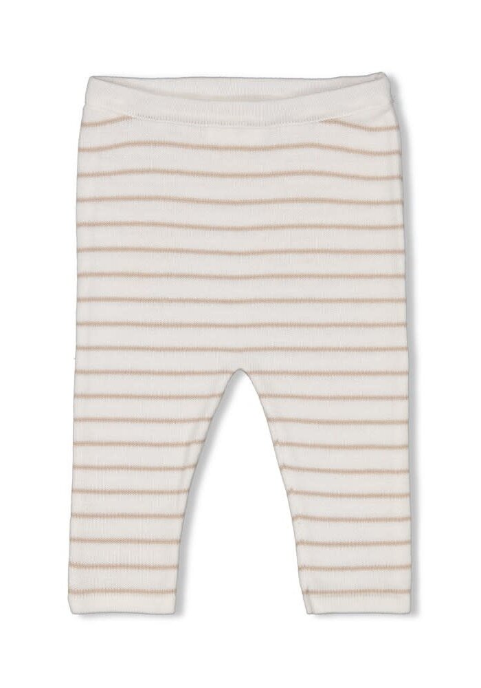 Feetje Broek streep gebreid - Essential Knits Taupe