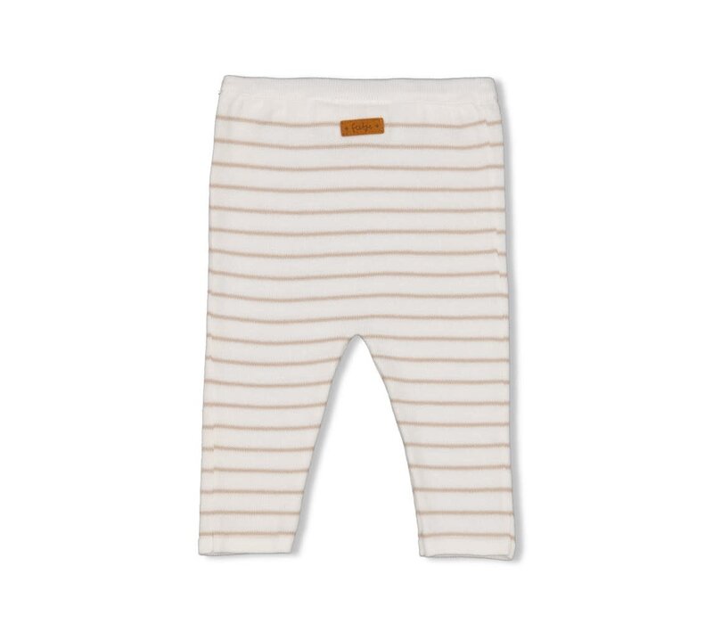 Feetje Broek streep gebreid - Essential Knits Taupe