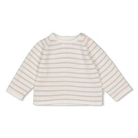Feetje Sweater streep gebreid - Essential Knits Taupe