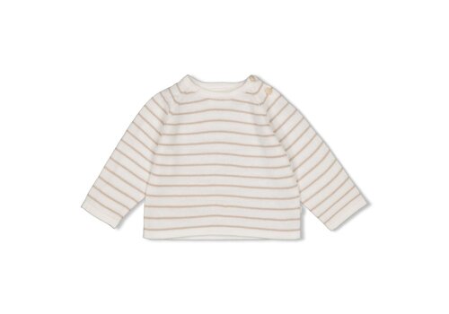 Feetje Feetje Sweater streep gebreid - Essential Knits Taupe Feetje Feetje Sweater streep gebreid - Essential Knits Taupe