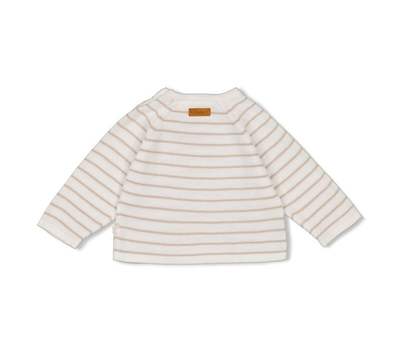 Feetje Sweater streep gebreid - Essential Knits Taupe