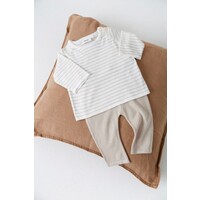 Feetje Sweater streep gebreid - Essential Knits Taupe