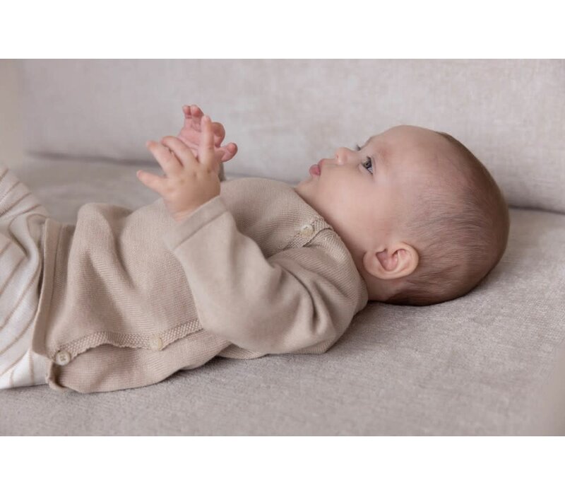 Feetje Overslag sweater gebreid - Essential Knits Taupe