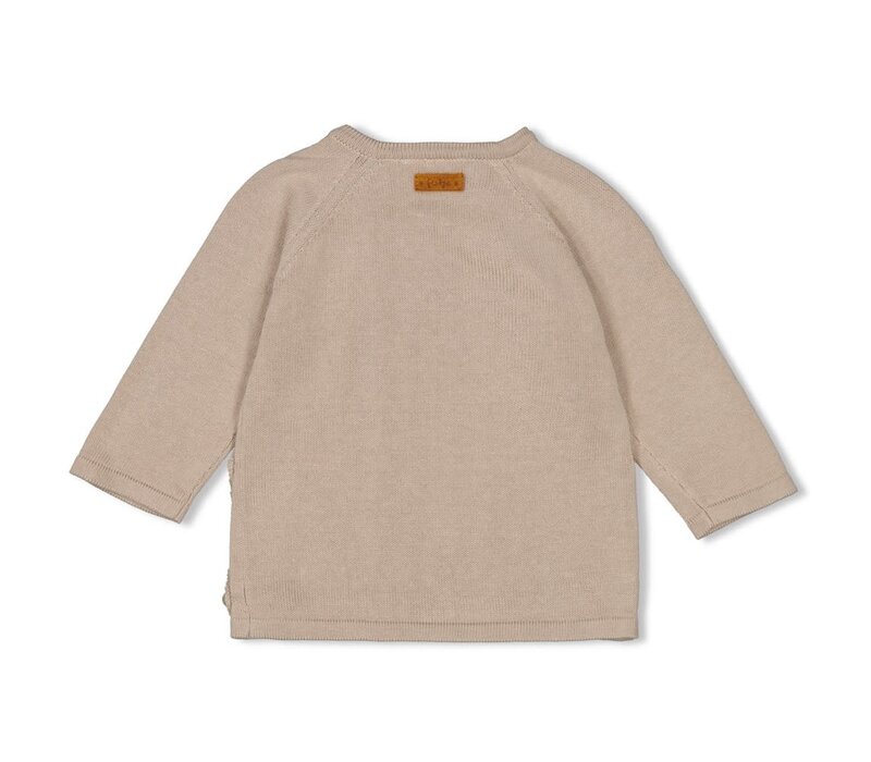 Feetje Overslag sweater gebreid - Essential Knits Taupe