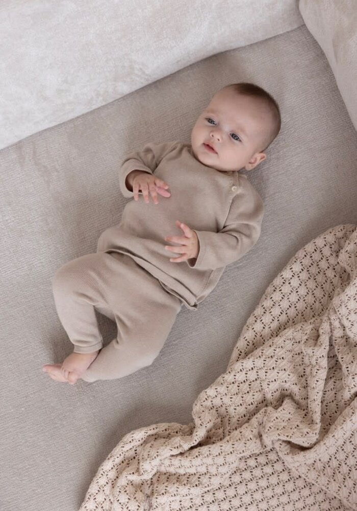Feetje Overslag sweater gebreid - Essential Knits Taupe