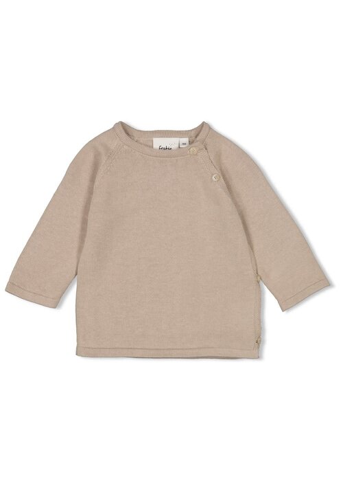 Feetje Feetje Overslag sweater gebreid - Essential Knits Taupe