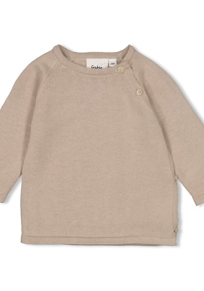Feetje Overslag sweater gebreid - Essential Knits Taupe