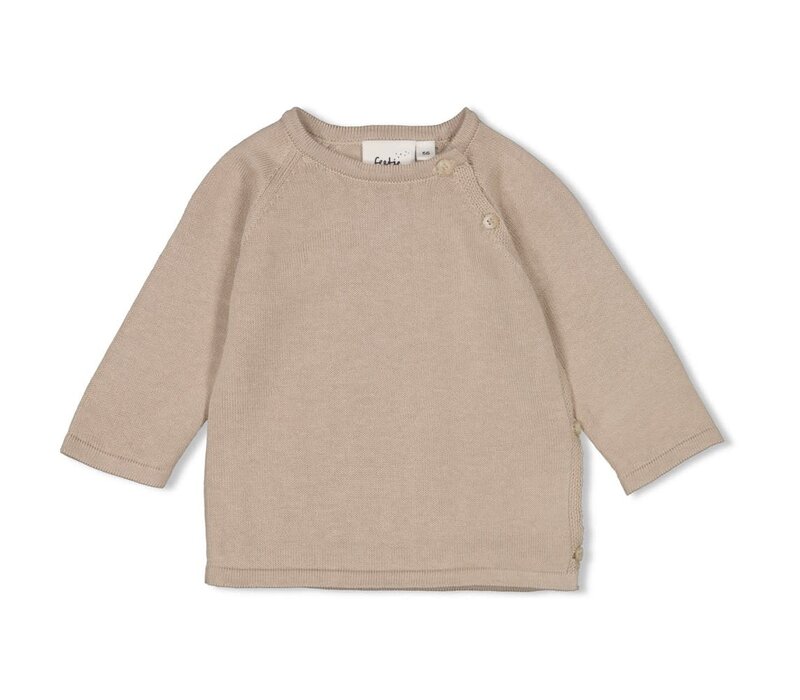 Feetje Overslag sweater gebreid - Essential Knits Taupe