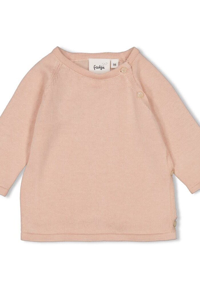 Feetje Overslag sweater gebreid - Essential Knits Roze