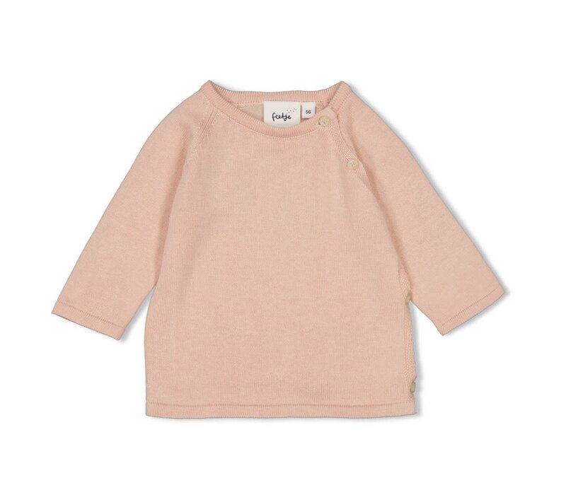 Feetje Overslag sweater gebreid - Essential Knits Roze