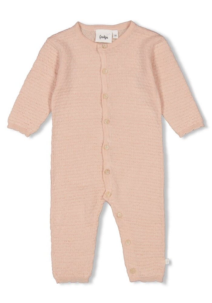 Feetje Pak gebreid pointelle - Essential Knits Roze