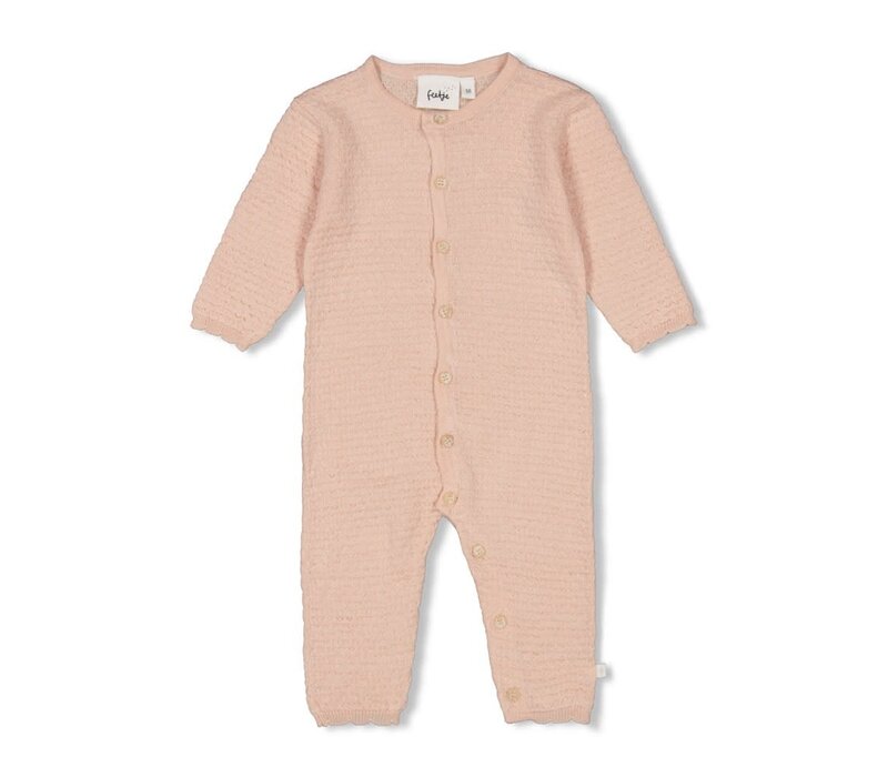Feetje Pak gebreid pointelle - Essential Knits Roze