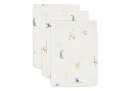 Jollein Jollein Washandje Hydrofiel Jungle Jambo ( 3 pack)