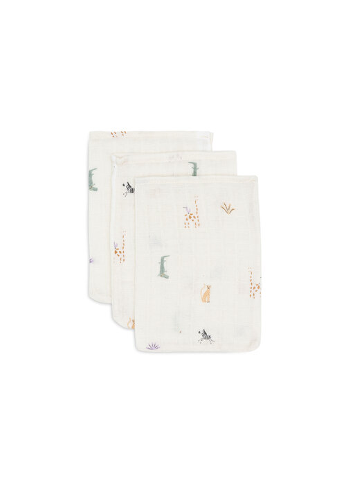 Jollein Jollein Washandje Hydrofiel Jungle Jambo ( 3 pack)