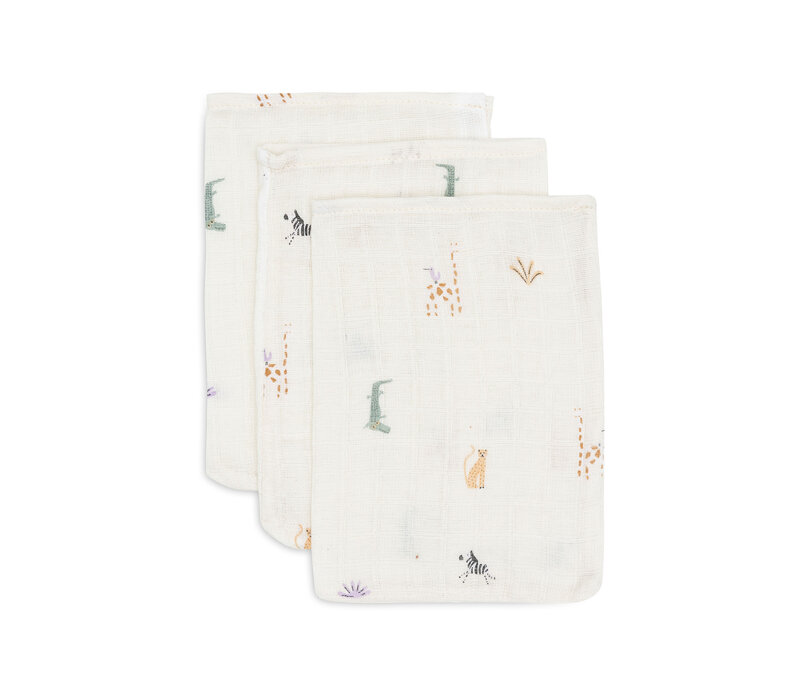 Jollein Washandje Hydrofiel Jungle Jambo ( 3 pack)