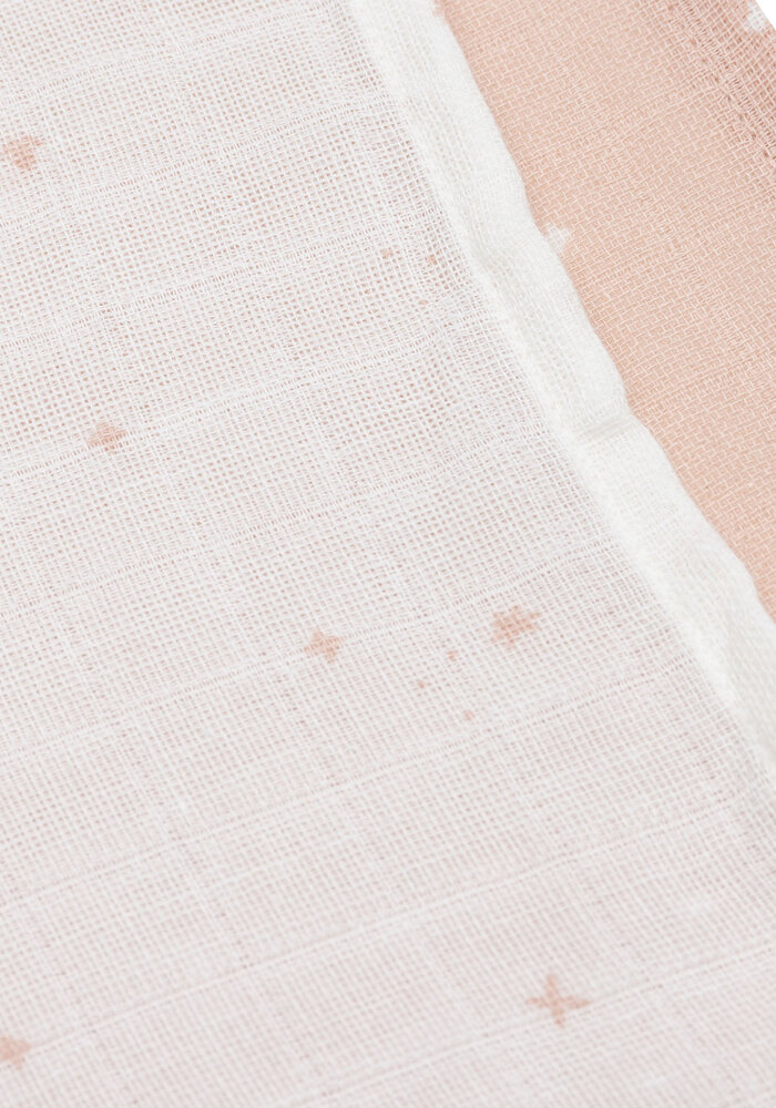 Jollein Hydrofiel Multi Doek Small 70x70 Twinkling Wild Rose  (3-pack)